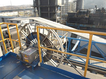 Transfer car in a coking plant